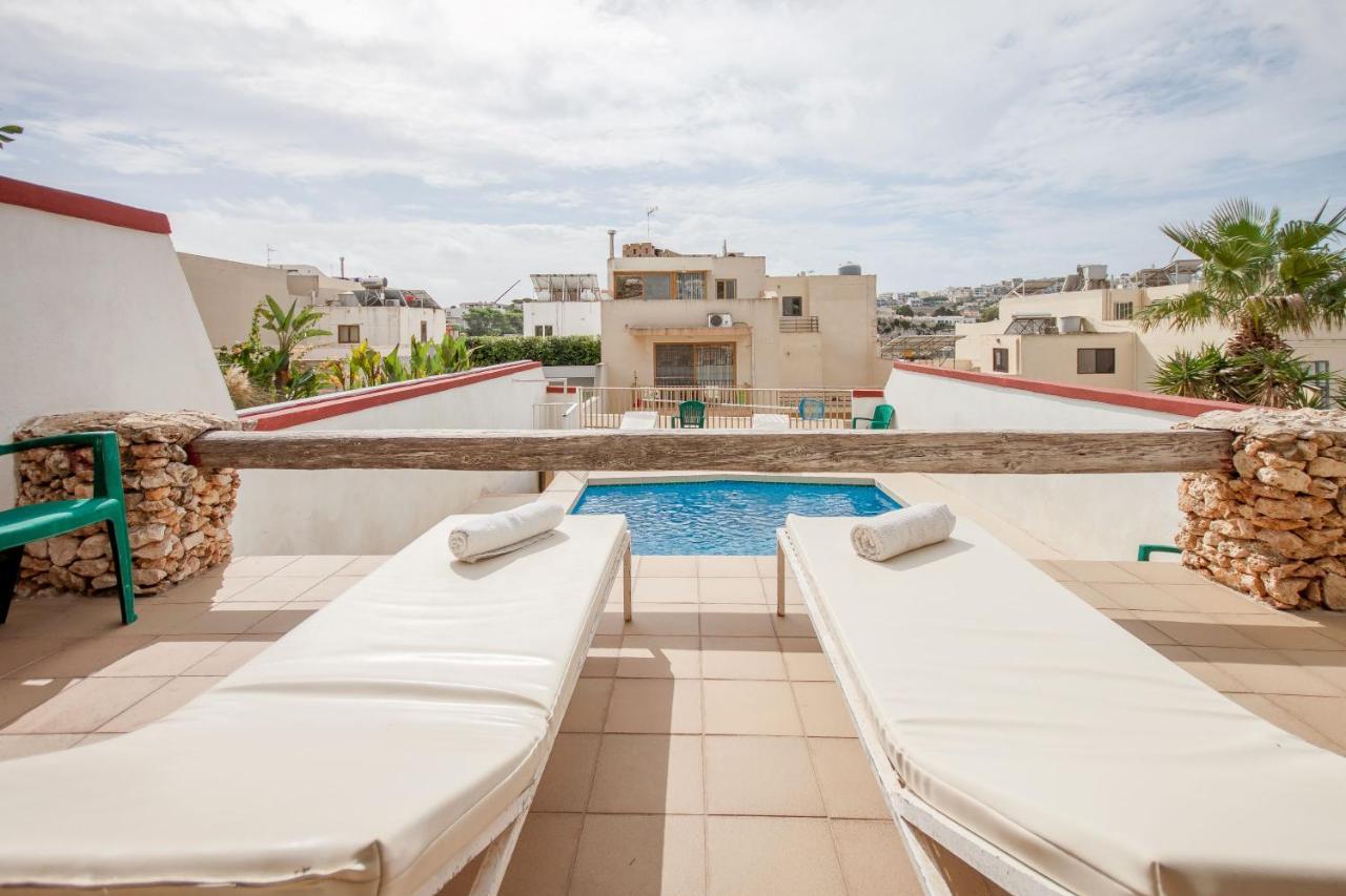 Pool And Sea Merill Apartments - Happy Rentals Mellieħa Eksteriør billede