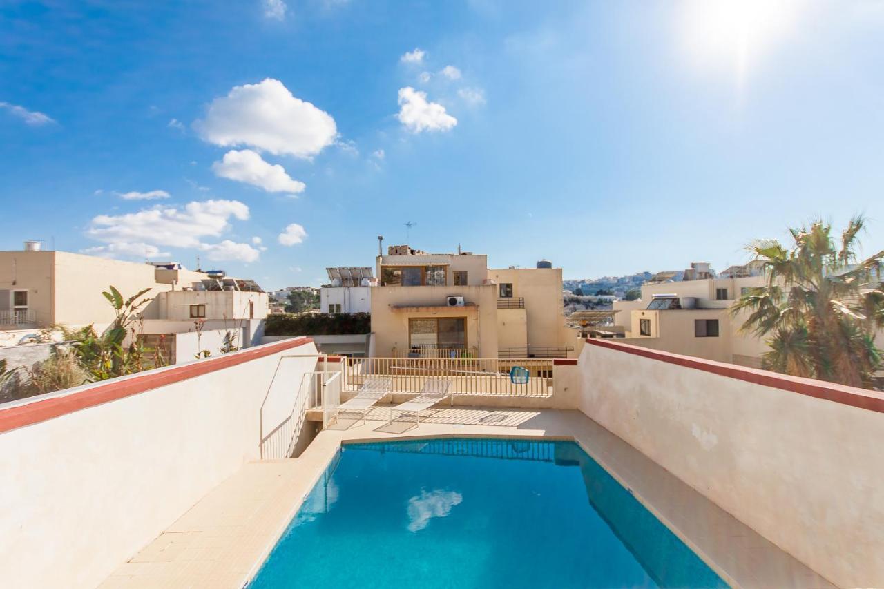 Pool And Sea Merill Apartments - Happy Rentals Mellieħa Eksteriør billede